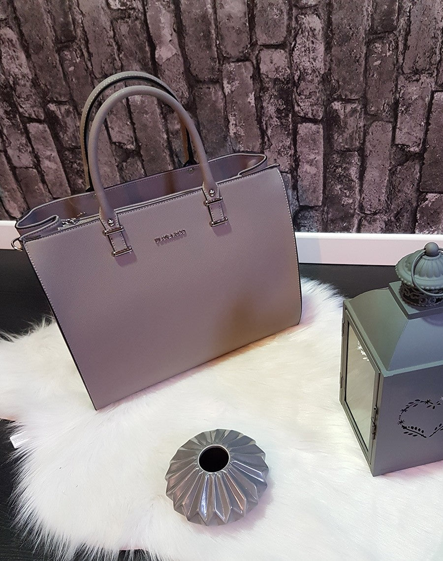 Grand sac à main gris