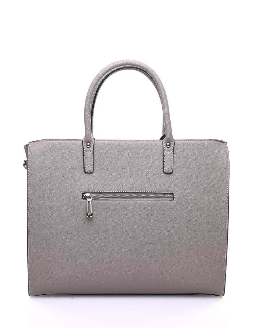 Grand sac à main gris