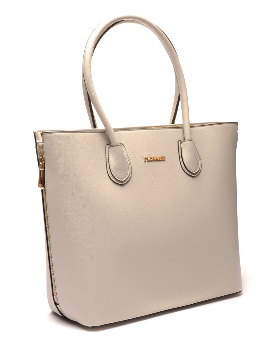 Grand sac à main gris clair Flora&Co