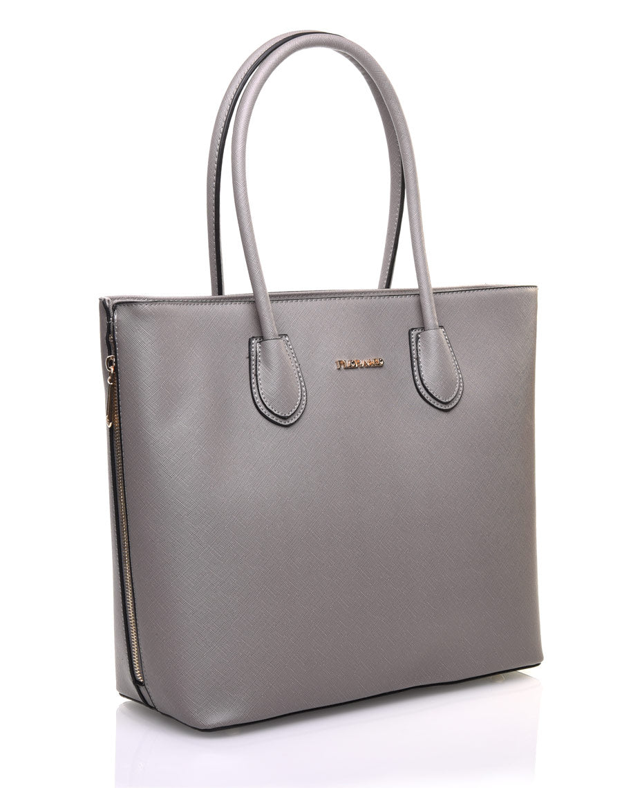 Grand sac à main gris Flora&Co