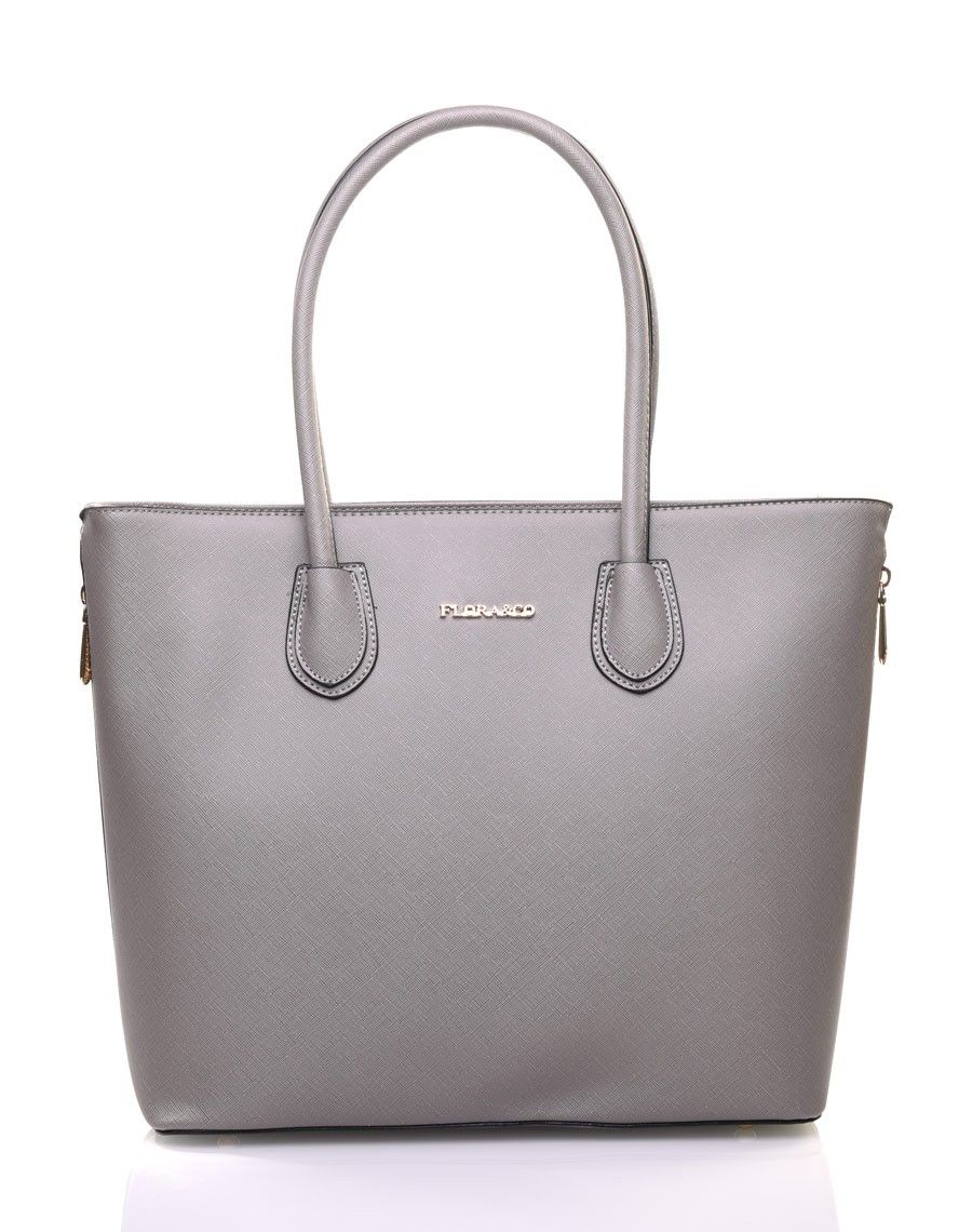 Grand sac à main gris Flora&Co