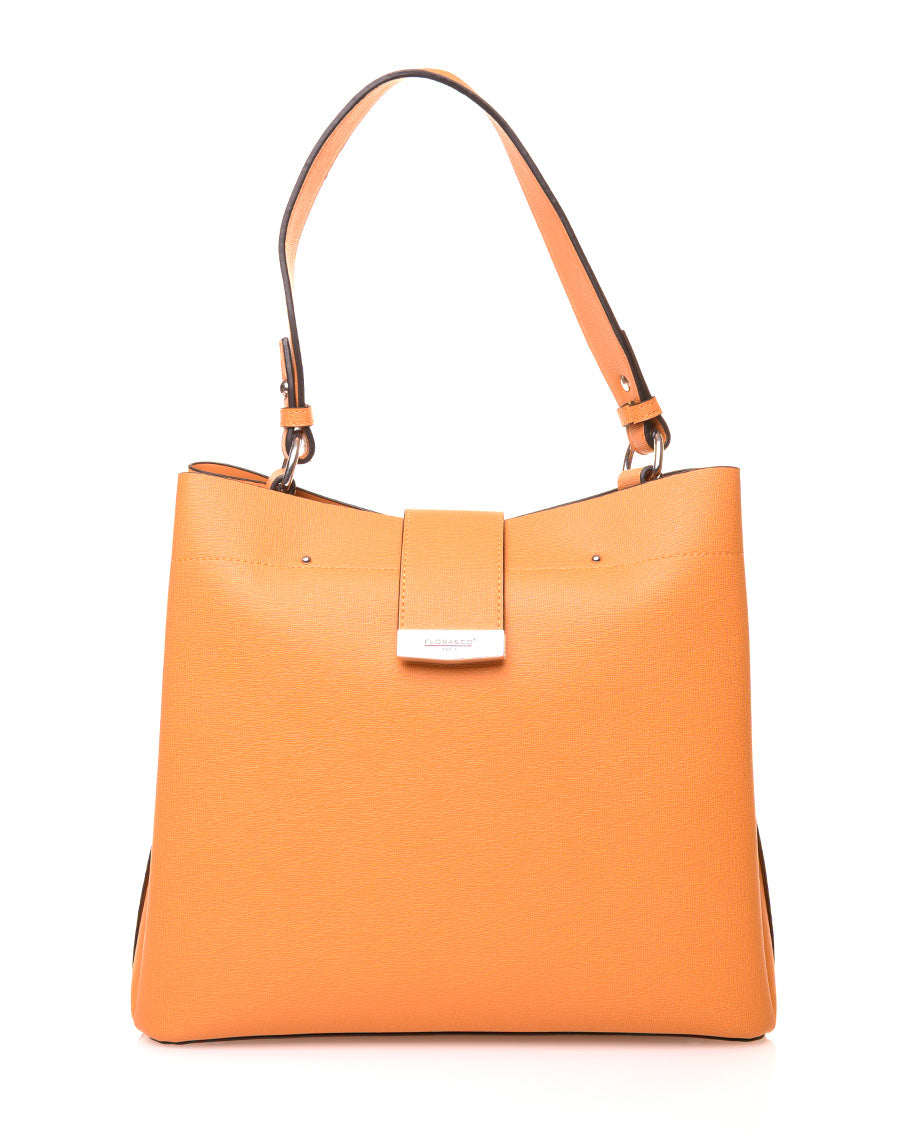 Grand sac à main moutarde à lanière aimante