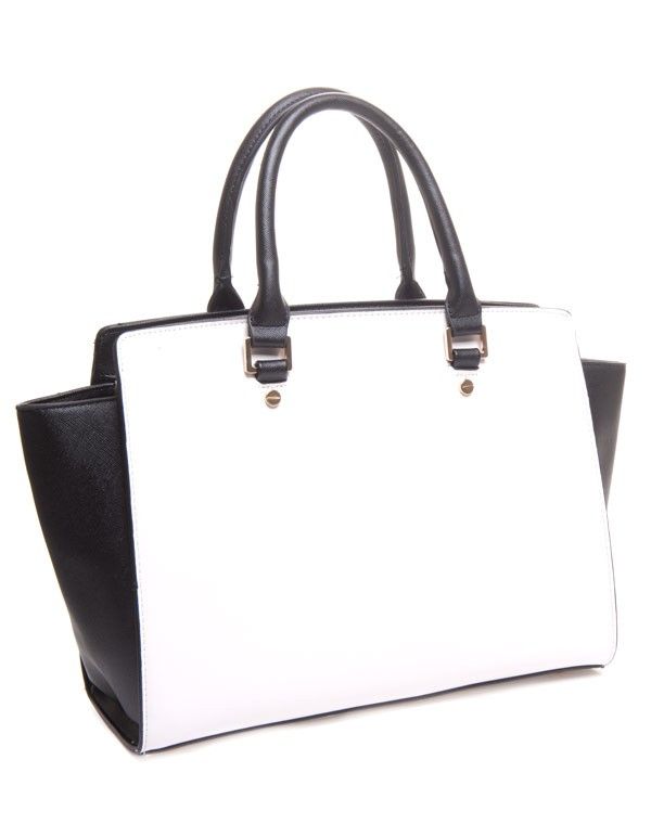 Grand sac à main rectangulaire NOIR&BLANC