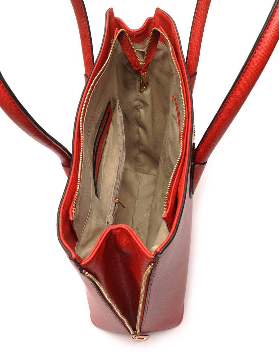 Grand sac à main rouge Flora&Co