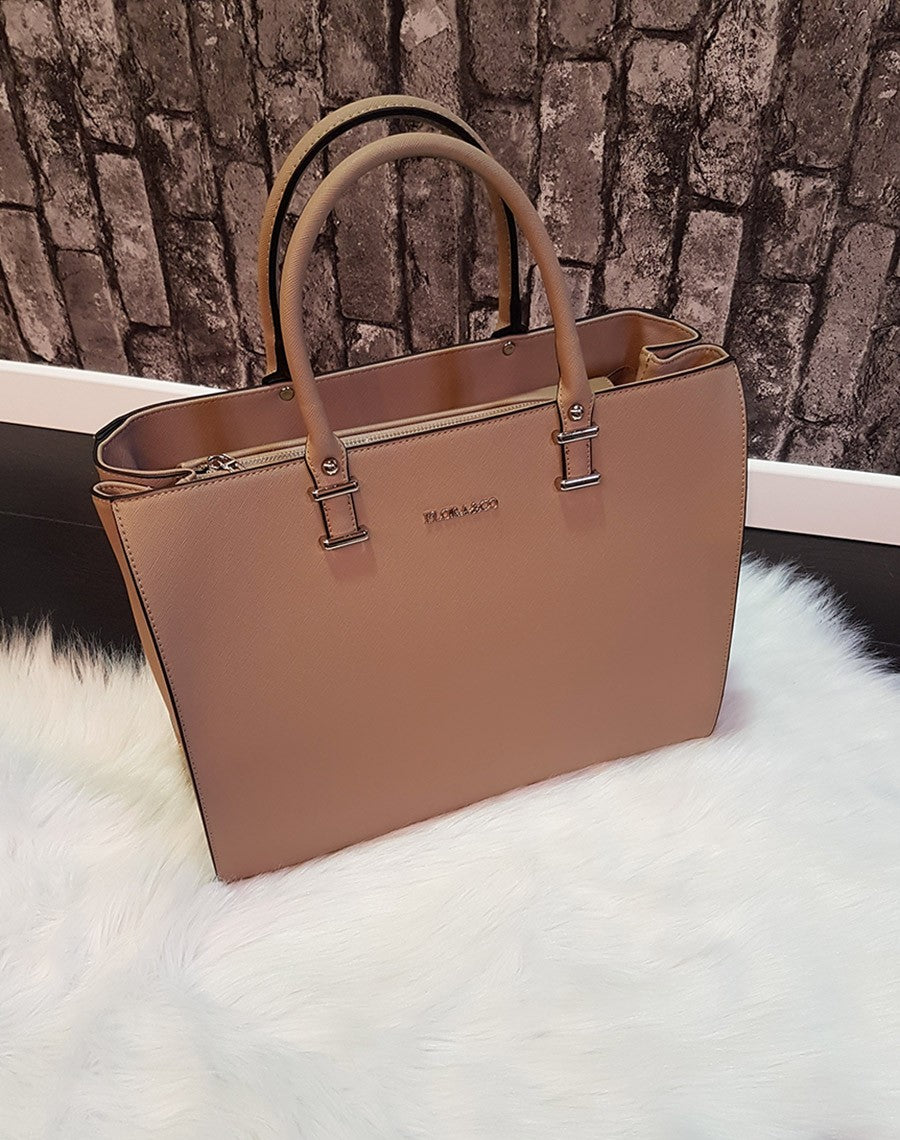 Grand sac à main taupe