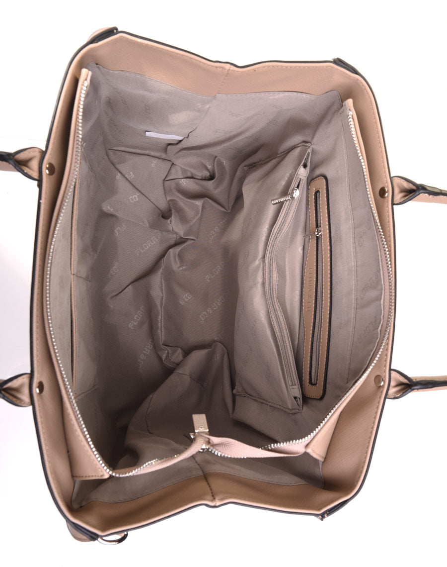 Grand sac à main taupe