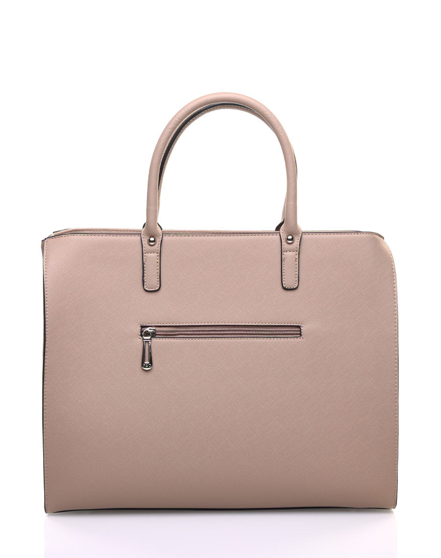 Grand sac à main taupe