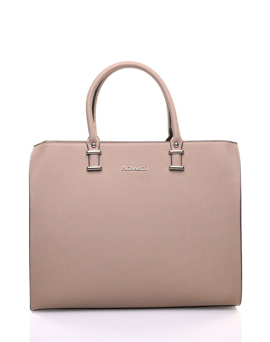 Grand sac à main taupe