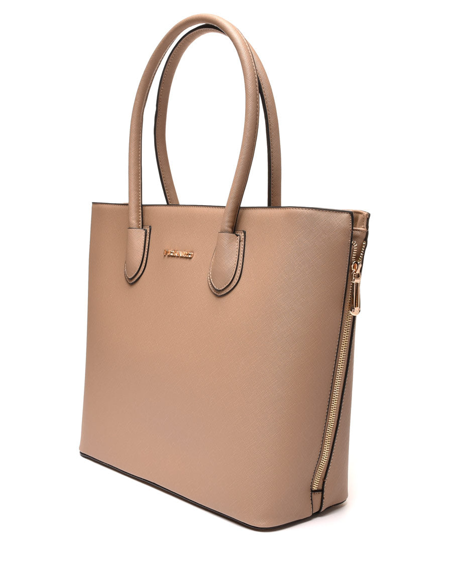 Grand sac à main taupe Flora&Co