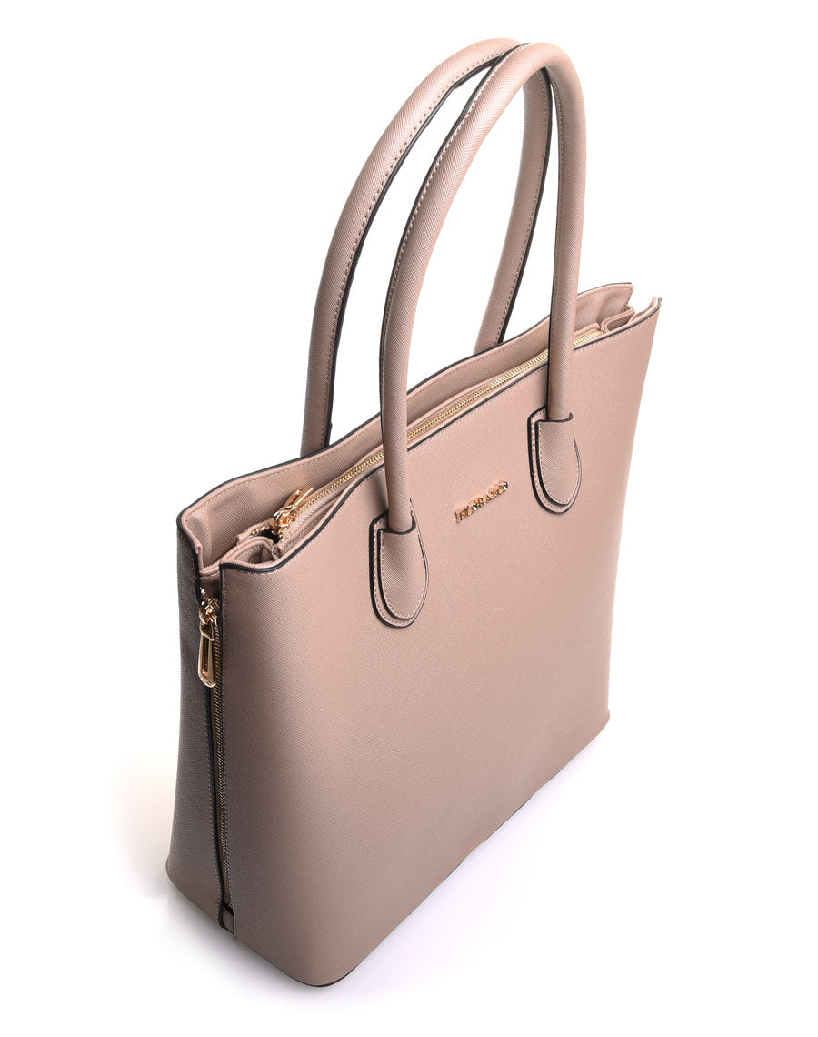 Grand sac à main taupe Flora&Co