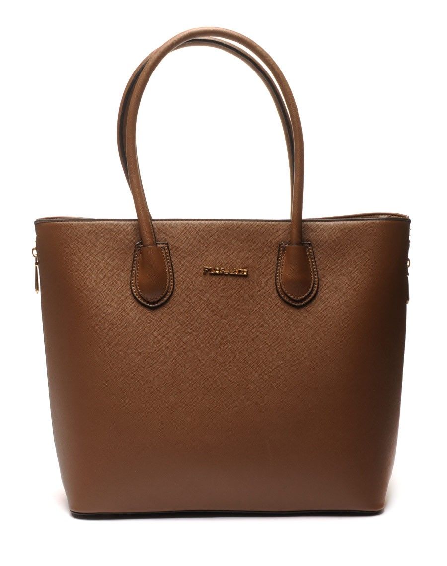 Grand sac à main taupe foncé Flora&Co