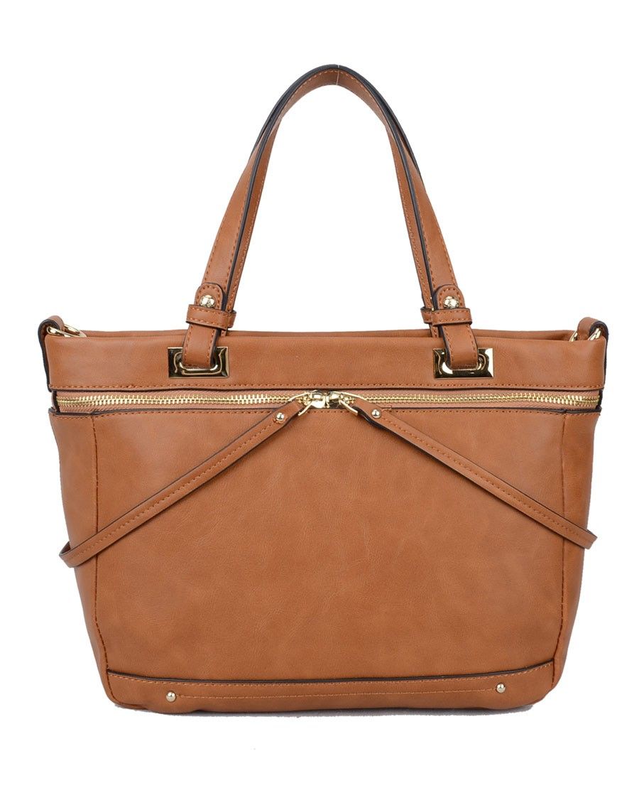 Grand sac marron avec détails