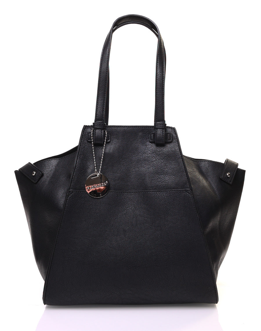 Grand sac noir de forme triangulaire ajustable