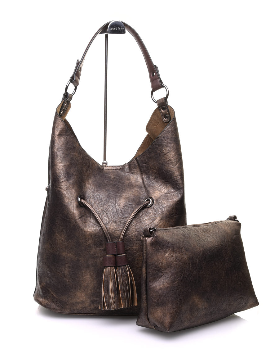 Large sac quotidien doré