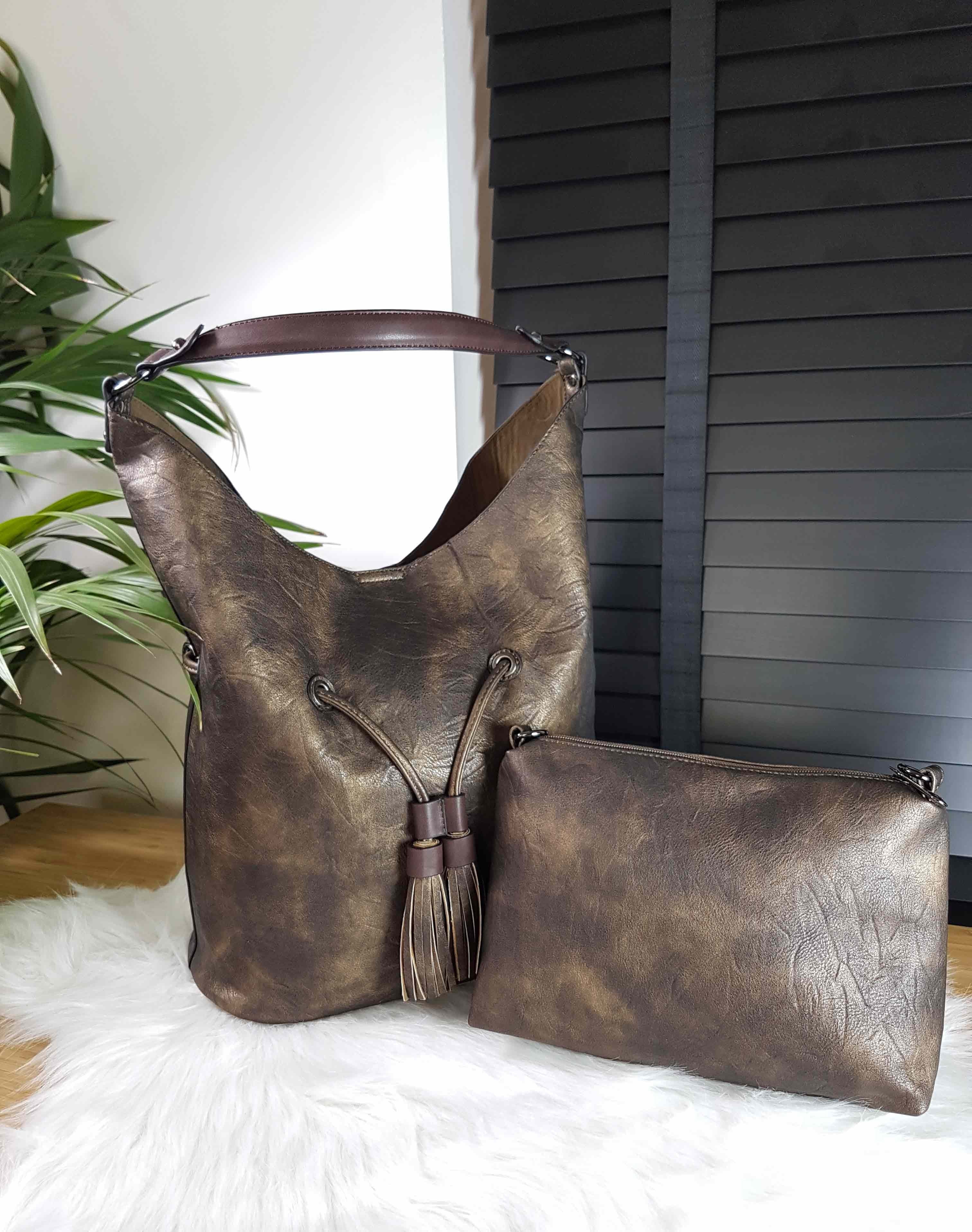 Large sac quotidien doré