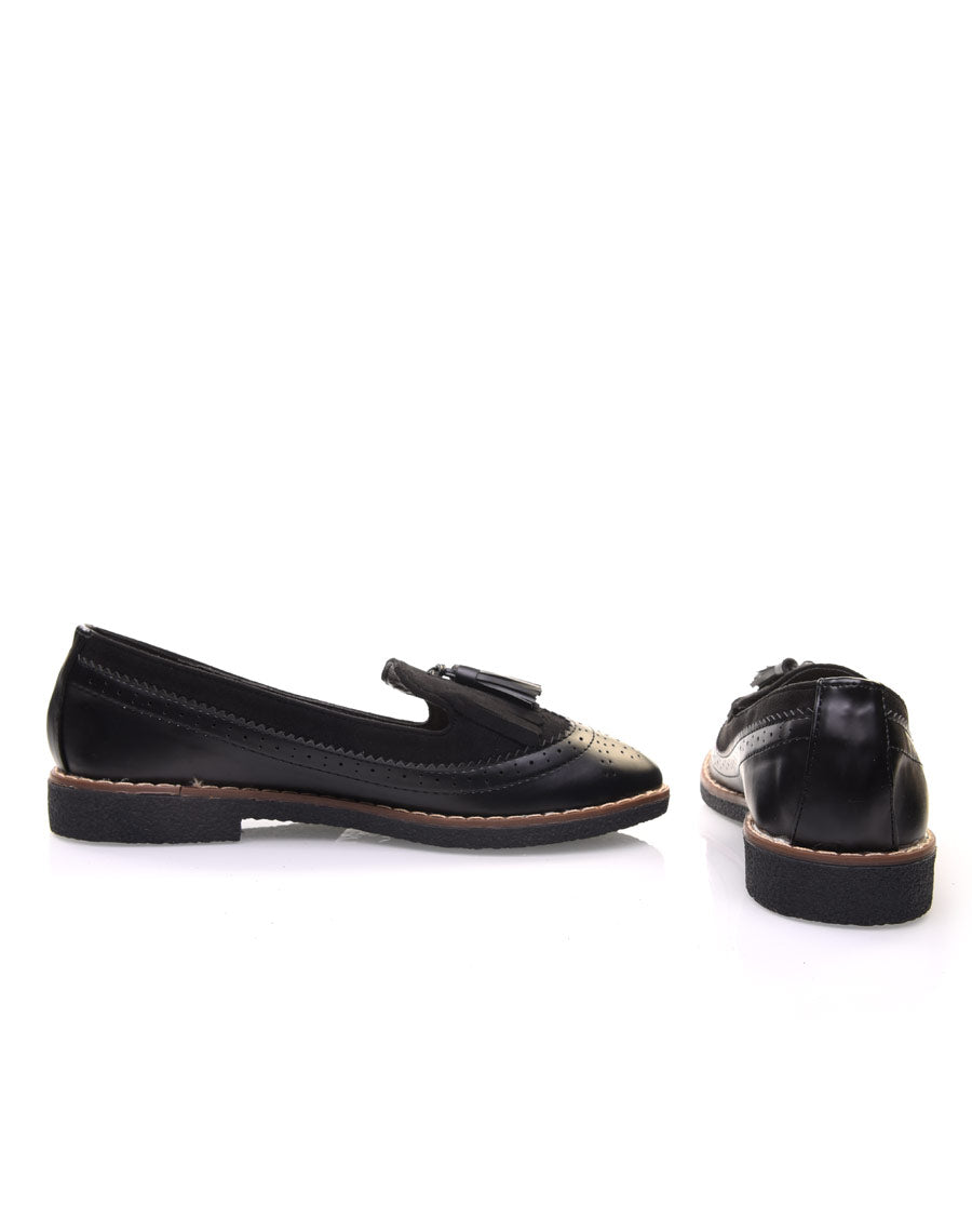 Mocassins ajourés noirs