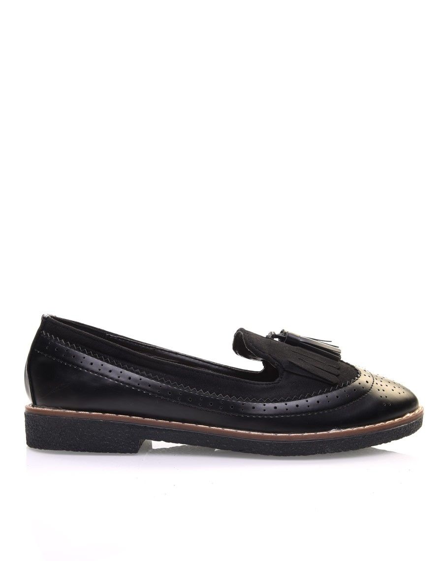 Mocassins ajourés noirs