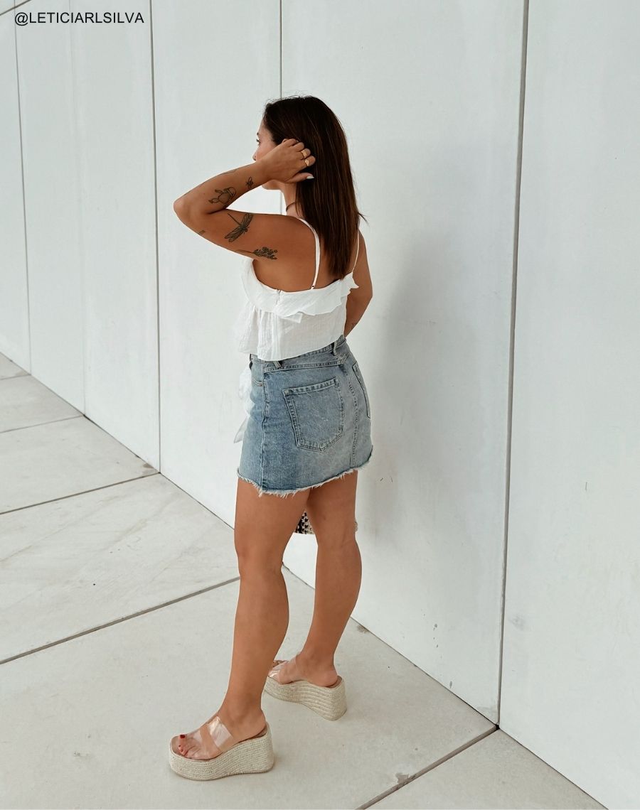 Mules compensées femme transparentes et élégantes avec talon en corde tissée