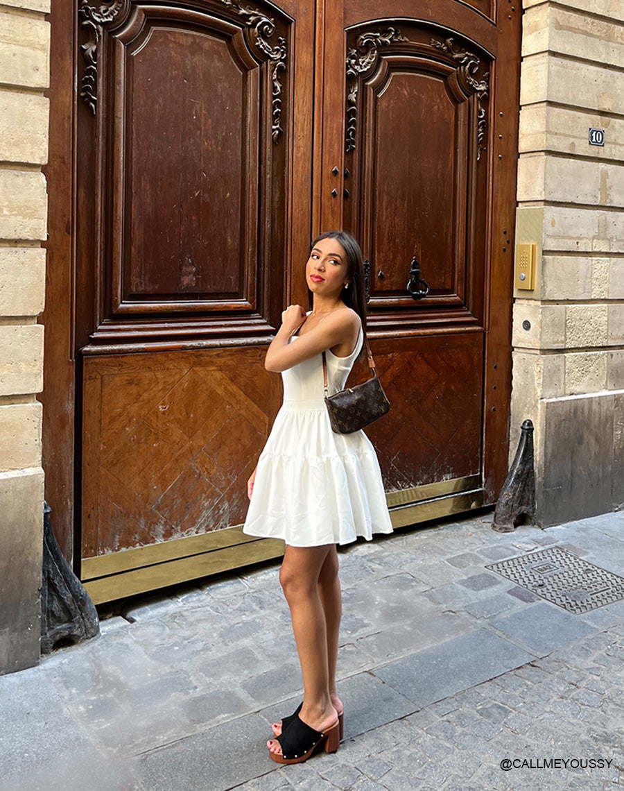 Mules sabots noires à talons carré en suédine