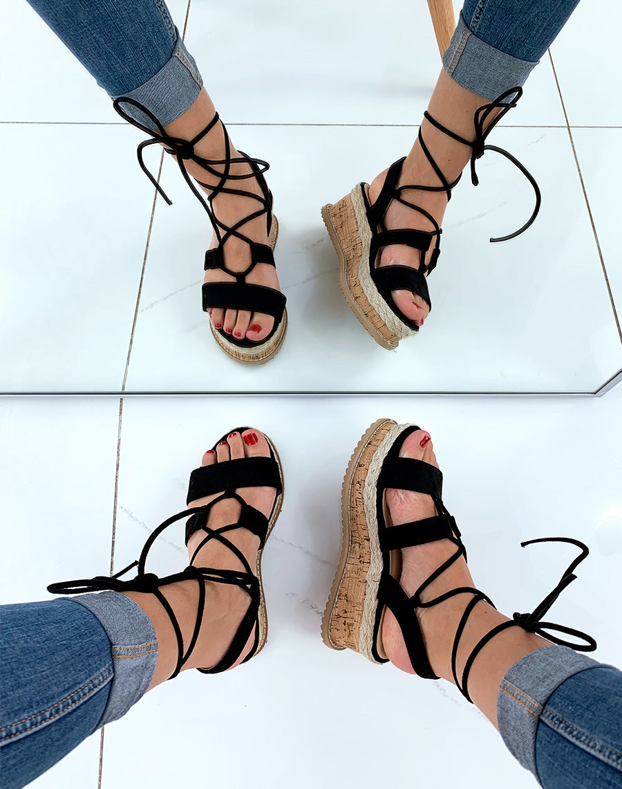 Nu-pied compensé noire