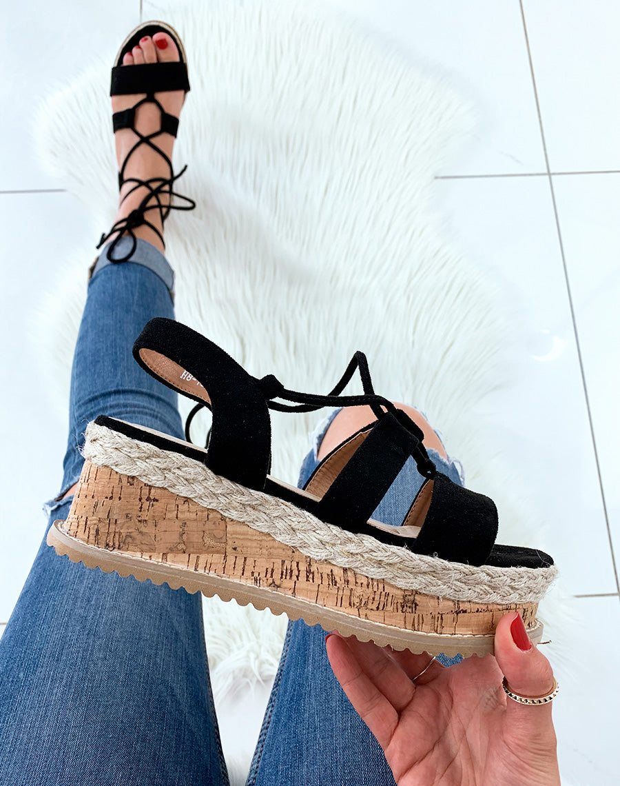 Nu-pied compensé noire