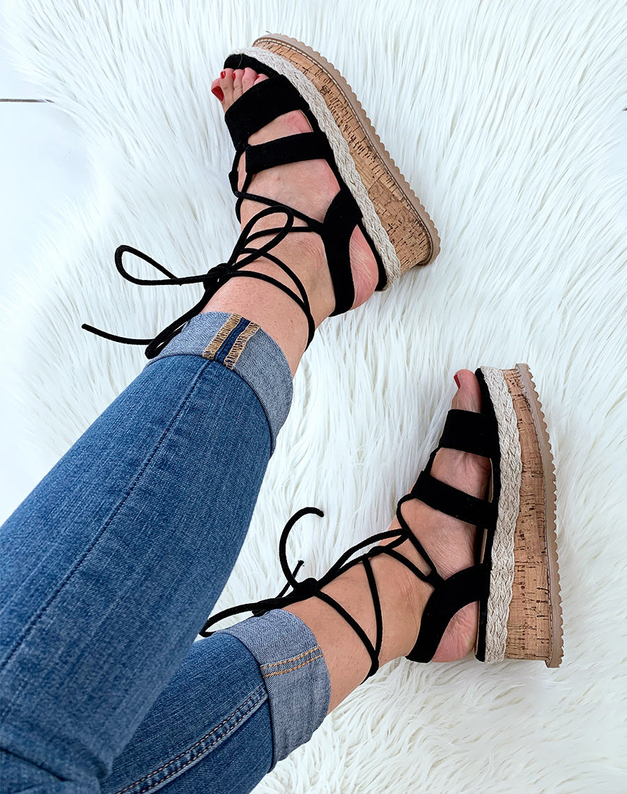 Nu-pied compensé noire