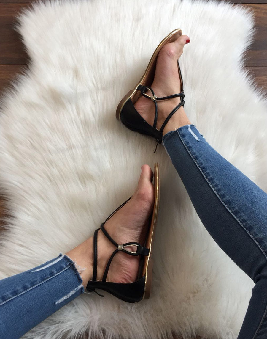 Nu-pied graphique noir