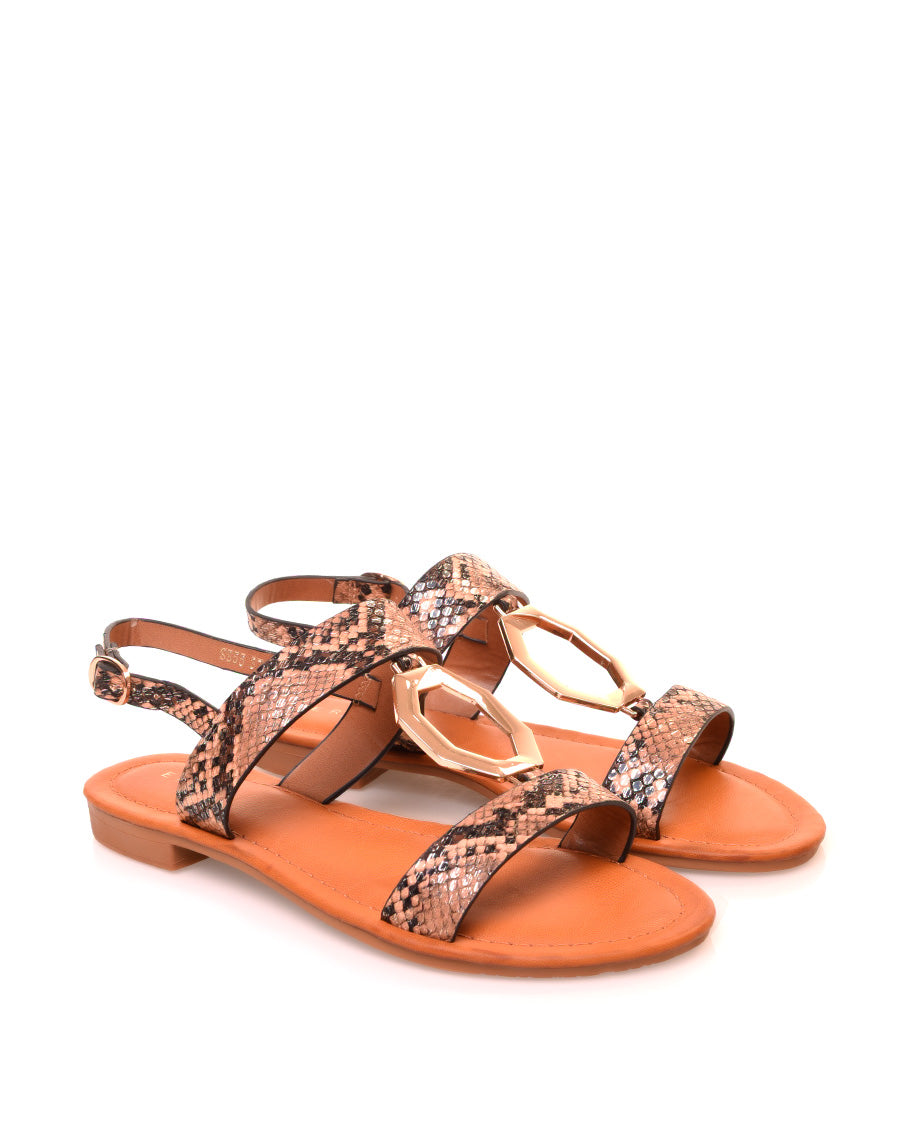 Nu-pieds effet python camel