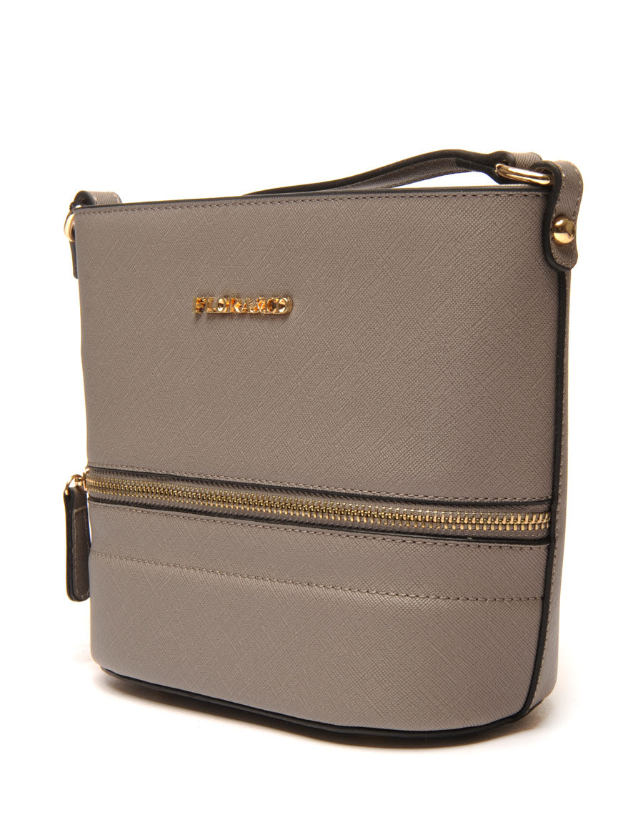 Petit sac bandoulière gris souris