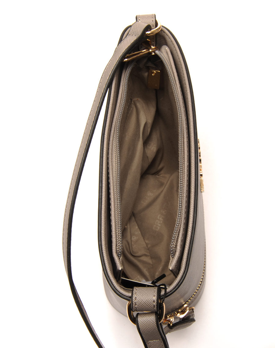 Petit sac bandoulière gris souris