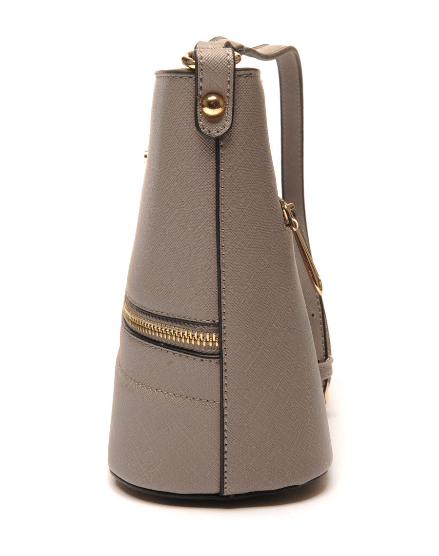 Petit sac bandoulière gris souris