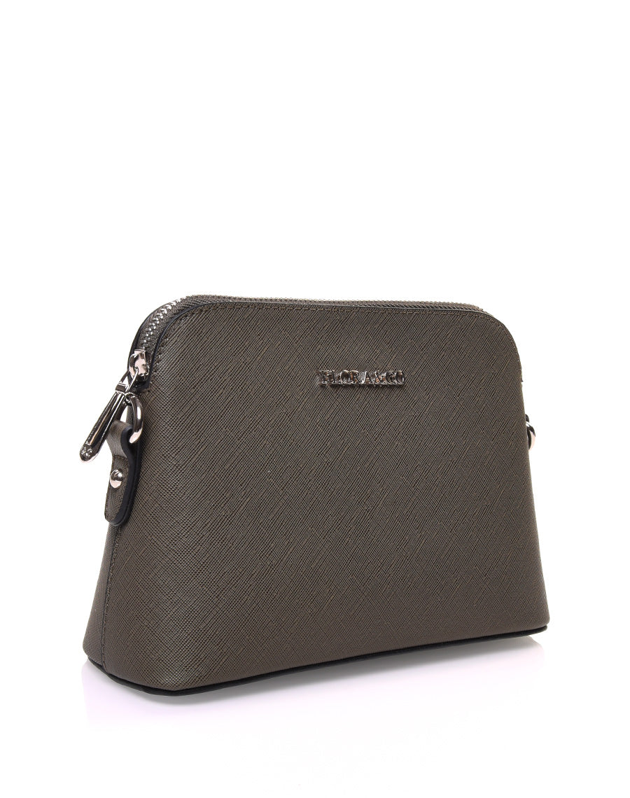 Petit sac bandoulière texturé kaki