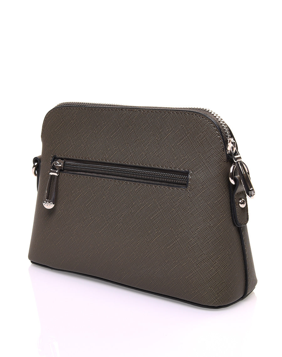 Petit sac bandoulière texturé kaki