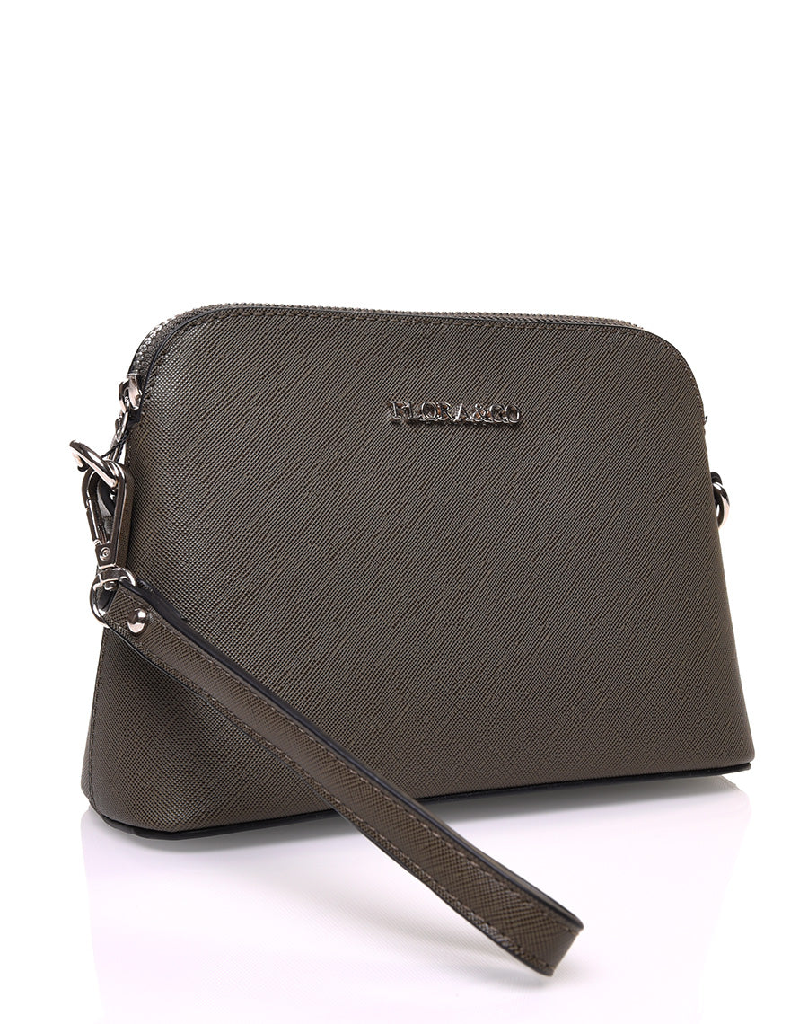 Petit sac bandoulière texturé kaki