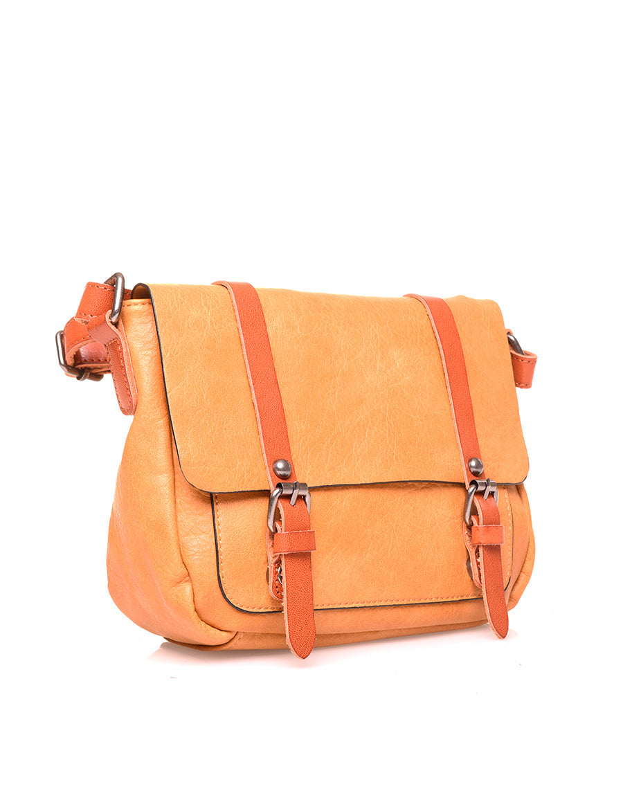 Petit sac bandoulière vintage moutarde