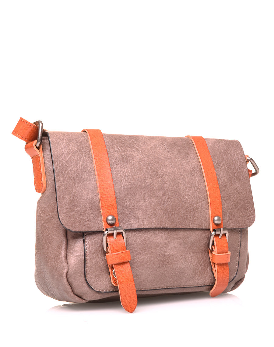 Petit sac bandoulière vintage taupe