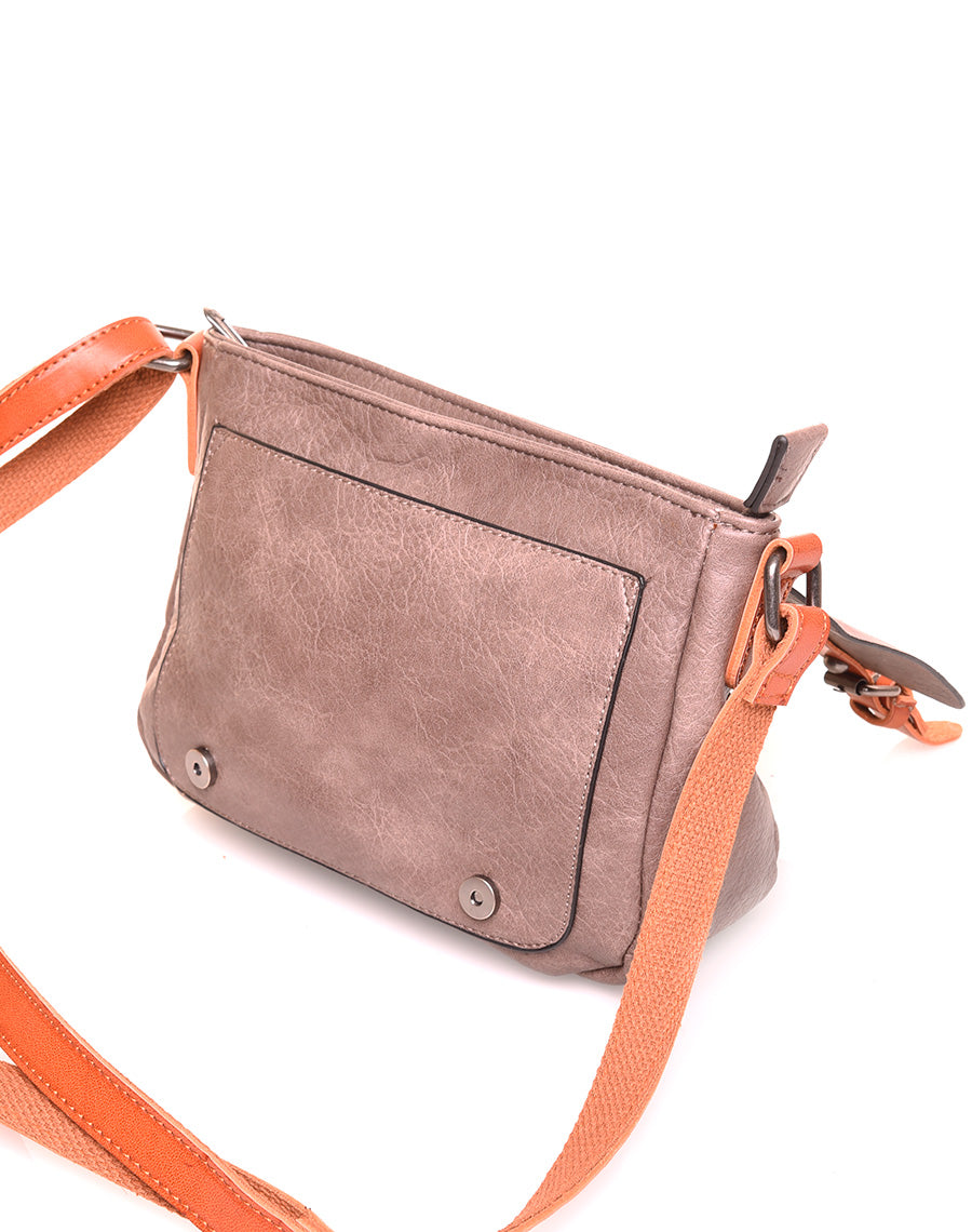 Petit sac bandoulière vintage taupe