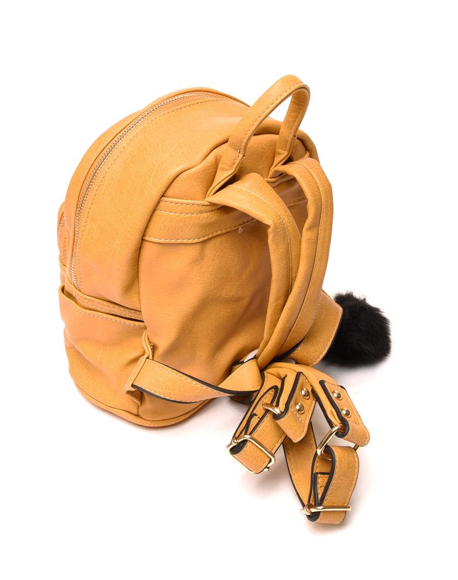 Petit sac à dos minimaliste jaune moutarde