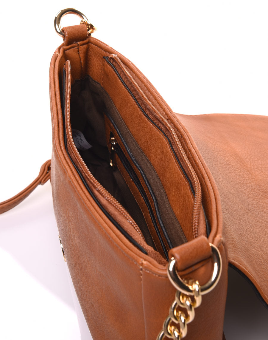 Pochette effet python camel