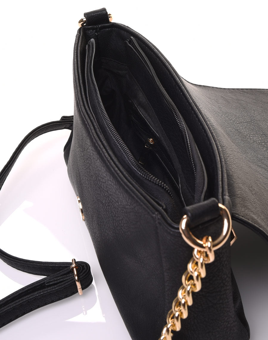 Pochette effet python noire