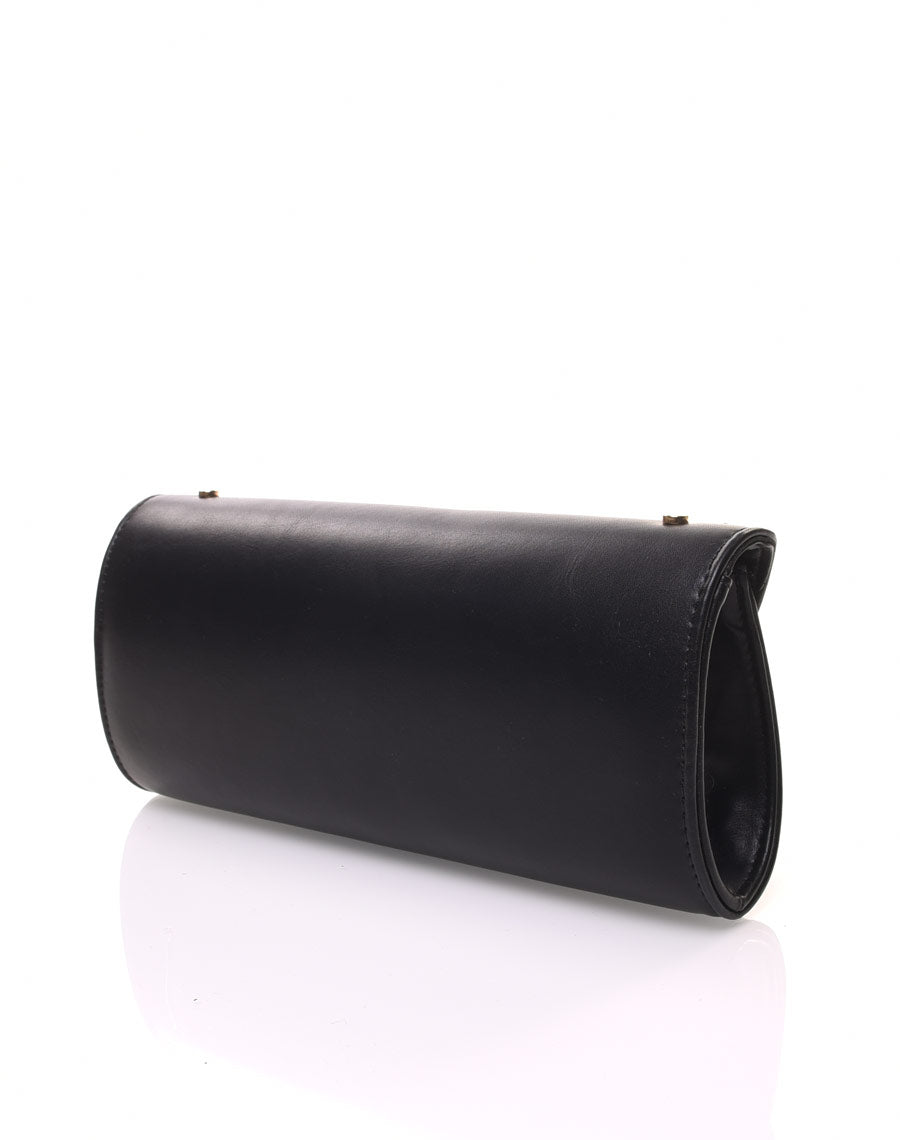 Pochette main cloutée noir