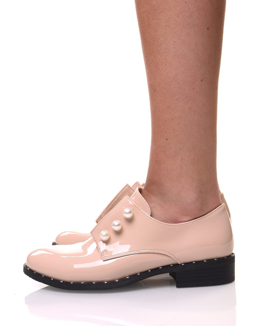 Richelieu beige vernis