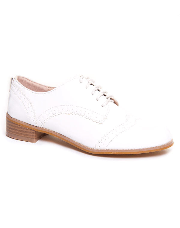 Richelieu blanc verni Ideal