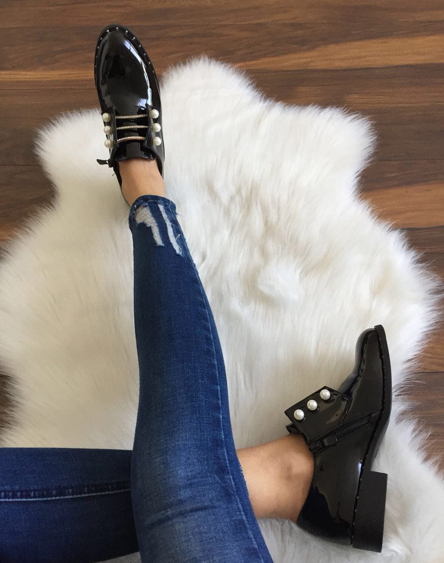 Richelieu noir vernis