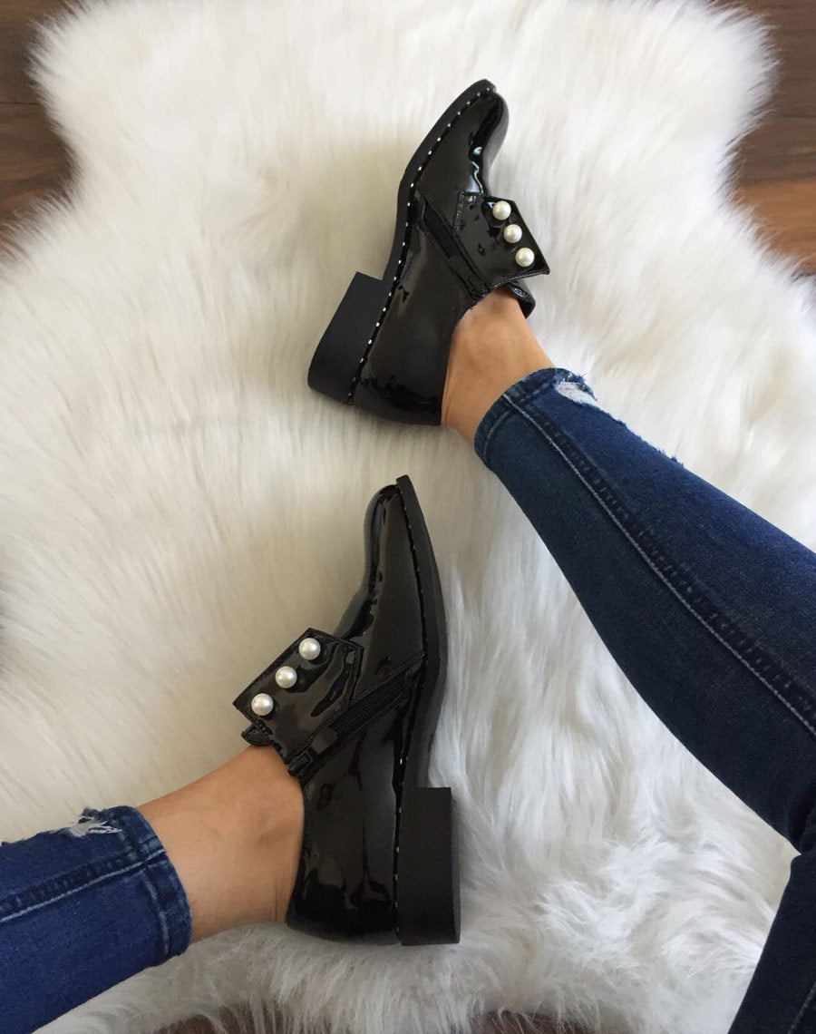 Richelieu noir vernis