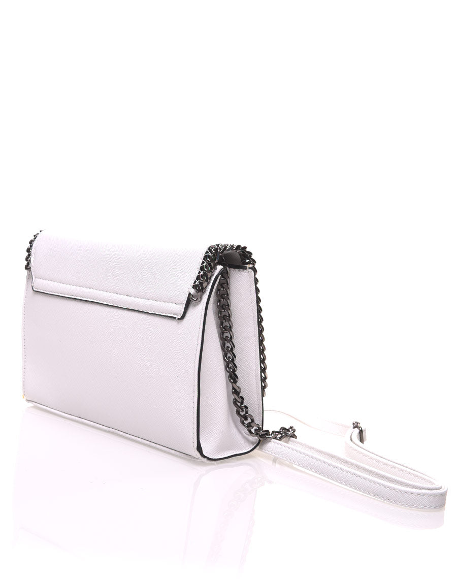 Sac bandoulière avec chaine blanc