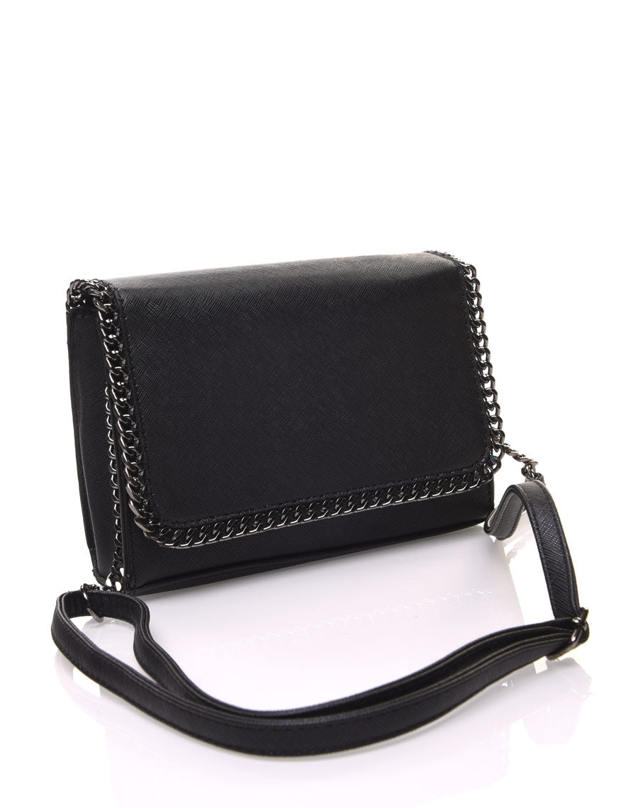 Sac bandoulière avec chaine noir