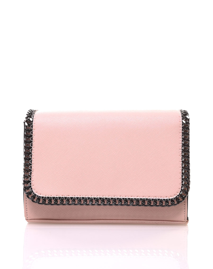 Sac bandoulière avec chaine nude