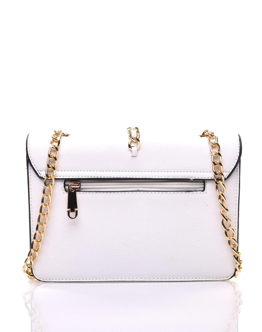 Sac bandoulière blanc chaine