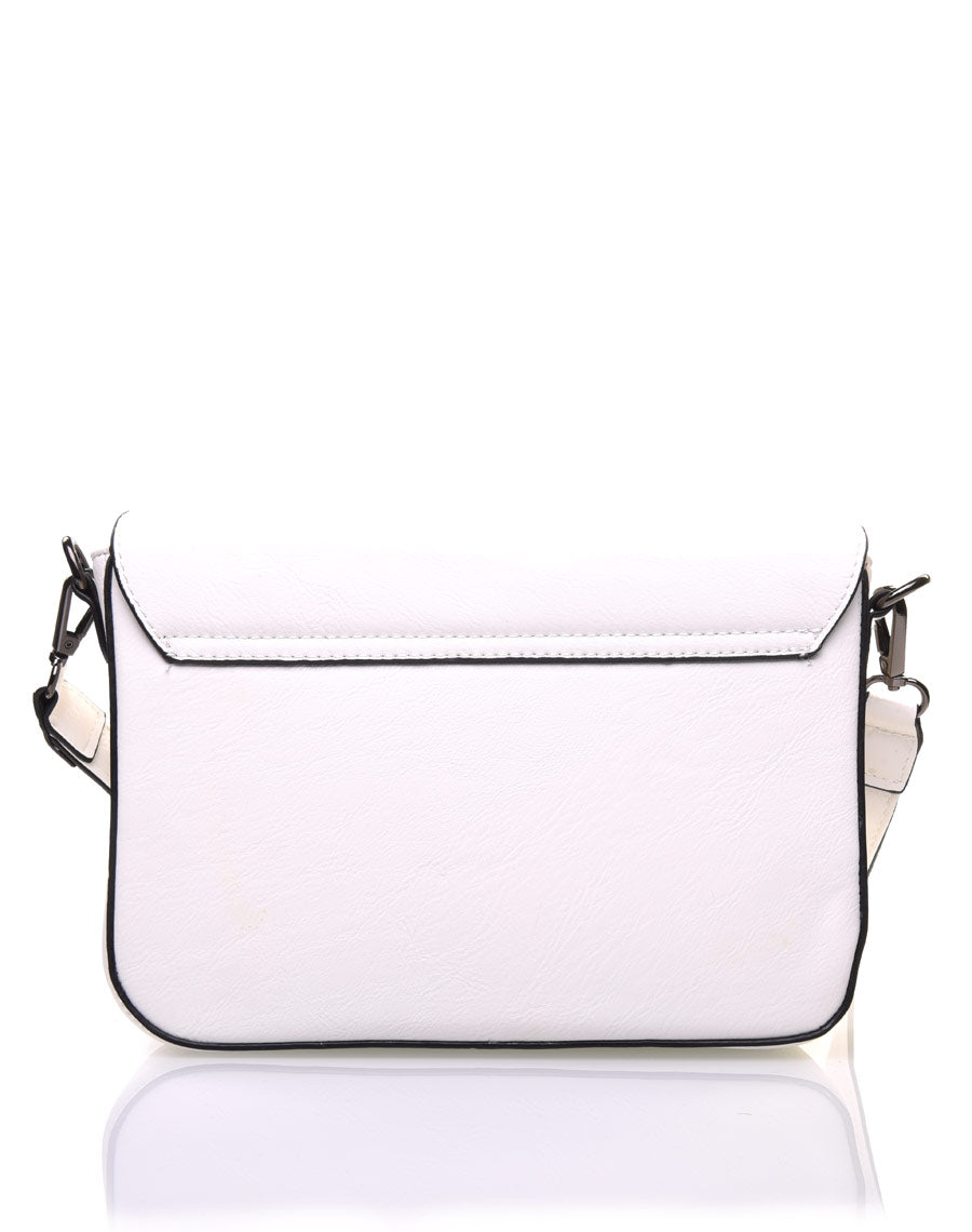 Sac bandoulière clouté blanc